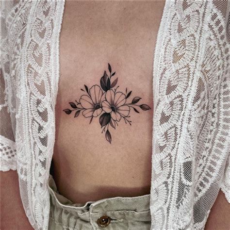 underneath boob tattoos|23 sternum tattoos that prove the underboob is underrated